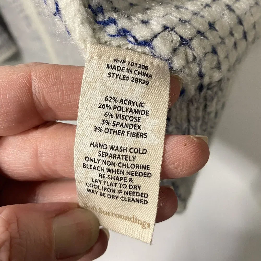 Soft Surroundings Womens Caressa Cardigan Sweater Open Front Gray Blue Size M - Picture 7 of 7